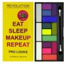 Makeup Revolution Pro Looks Eat Sleep Makeup Repeat paletka očních stínů 3 Looks In 1 Palette 13 g