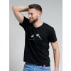 Pánské Tričko CityZen Pánské bavlněné pánské tričko proti pocení Láska hory přenáší černé