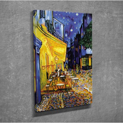 ASIR Obraz na plátně reprodukce TERASA KAVÁRNY V NOCI VINCENT VAN GOGH 30 cm – Zboží Mobilmania