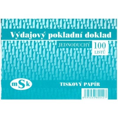 MSK 42 Výdajový pokladní doklad - jednoduchý A6 – Zboží Dáma