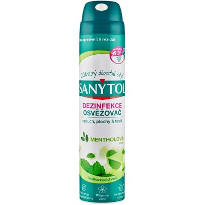 Sanytol Dezinfekční osvěžovač vzduchu, povrchů a textilií 300 ml Mentolová vůně – Hledejceny.cz