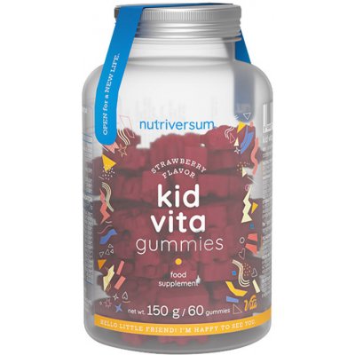 Nutriversum Kid Vita Gummies strawberry pouch 60 gummies – Hledejceny.cz