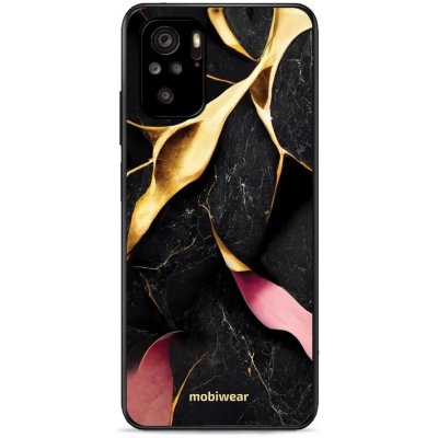 Pouzdro Mobiwear Glossy Xiaomi Redmi Note 10s - G021G Černý a zlatavý mramor – Zboží Mobilmania