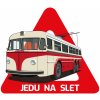 Magnetky pro děti Dopravní svět Magnetka trolejbus T400 pozor