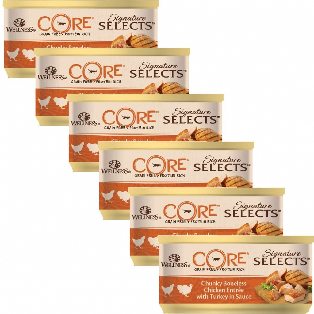 Wellness Core Signature Selects Chunky Chicken & Turkey 6 x 79 g