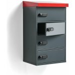 Volt Úložná skříň, na baterie do elektrokola, nástěnná, 4 přihrádky, 913x514x455 mm, tmavě šedá – Zboží Mobilmania