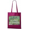 Nákupní taška a košík Plátěná taška Cloude Monet Japonský most Purpurová