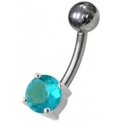 Šperky4U stříbrný piercing do pupíku kulatý zirkon BP01146-Q