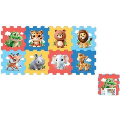 Teddies Pěnové puzzle zvířátka zoo 30x30x1cm 8ks ve fólii 10m+ – Zboží Dáma