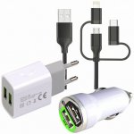 4CAR Nabíječka na mobilní telefon 3v1 (USB C, Micro USB, Lighting) - – Zboží Mobilmania