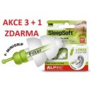 Alpine SleepSoft Špunty do uší na spaní 3+1 pár