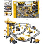 Mamido Mamido Autodráha staveniště s pohyblivým jeřábem a autíčky 1:64 MT1339 – Zboží Mobilmania