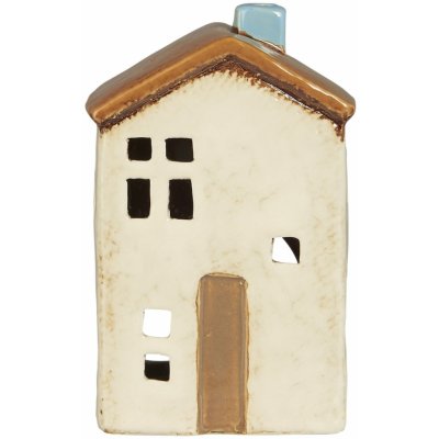 IB LAURSEN Kameninový svícen Brighton Brown door, krémová barva, keramika – Sleviste.cz