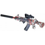 Sunny Blaster M416, zmenšená útočná puška na vodní gelové kuličky s příslušenstvím, červená Medium M416 – Zboží Dáma