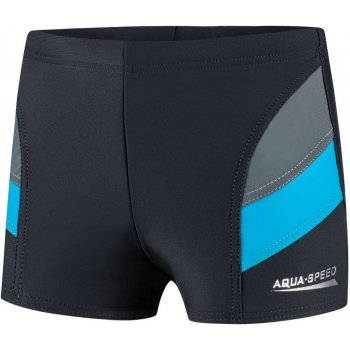 Aqua Speed plavecké šortky Andy Grey/Blue Pattern