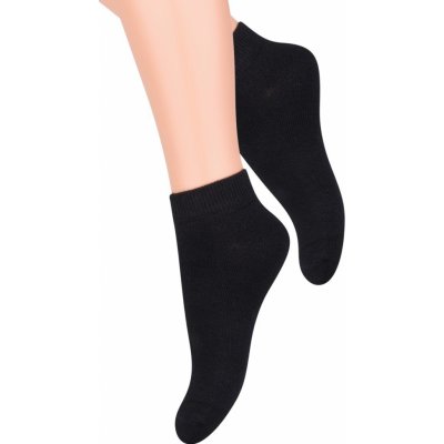 Steven kotníkové ponožky jednoné 004 černá – Zboží Mobilmania