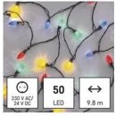 Emos D5ZM01 LED vánoční řetěz barevné žárovky 9,8 m multicolor multifunkce