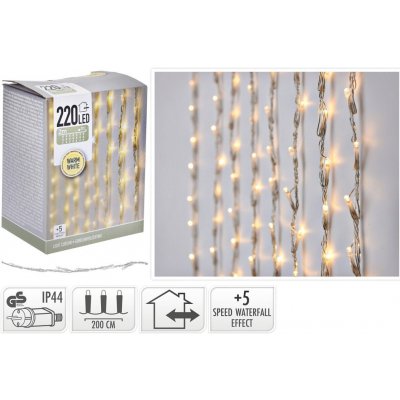 HOMESTYLING HOMESTYLING Světelný řetěz VODOPÁD teplá bílá 220 LED 2 m KO-AX8405800 KO-AX8405800