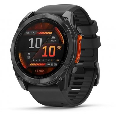 Garmin Fenix 8 AMOLED 51mm Slate Gray Steel/Black 010-02905-00 – Zboží Živě