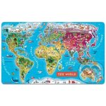 Janod Velká závěsná magnetická mapa světa v angličtině – Sleviste.cz