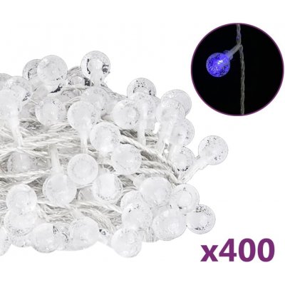 vidaXL Light Chain Balls 40 m 400 LED modrá 8 funkcí