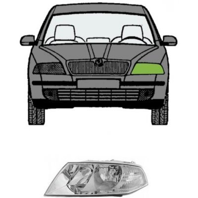 Levé přední světlo Škoda Octavia 2 Před Lift / 04-08 | Zboží Auto