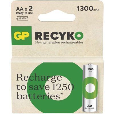 GP ReCyko AA 1300 mAh 2ks 1032222130 – Zbozi.Blesk.cz