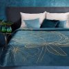 Přehoz Eurofirany přehoz na postel velur odstínů modré 220 x 240 cm