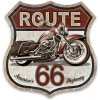 Plakát Plechová cedule Route 66 Bike 30cm x 30 cm