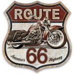 Plechová cedule Route 66 Bike 30cm x 30 cm – Zboží Dáma