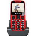 EVOLVEO EasyPhone XD, mobilní telefon pro seniory s nabíjecím stojánkem (červená barva) EP-600-XDR