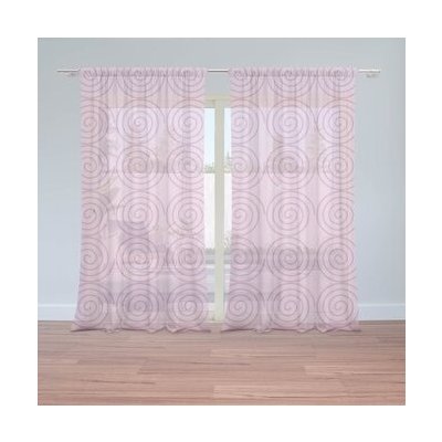 Sablio Záclony Růžové spirály: 2ks 150x250cm – Hledejceny.cz