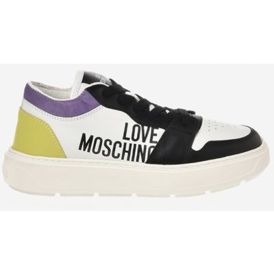 Love Moschino dámské kožené tenisky černo-bílé – Zboží Mobilmania