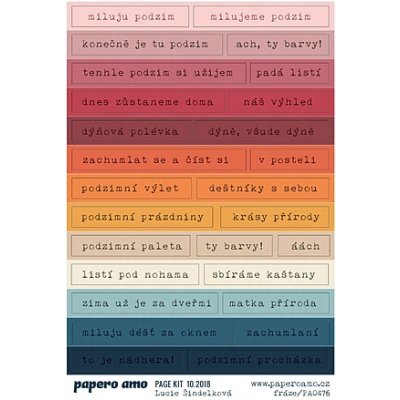 PAPERO AMO ♥ Samolepky - AHOJ PODZIME / Fráze – Hledejceny.cz