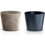 Prosperplast Květináč SANDY ROUND ECO WOOD naturo 15,8 cm – Zboží Dáma