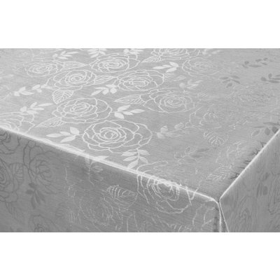 Patifix Metalický PVC ubrus Stříbrné růže 140 cmx20 m – Zboží Dáma