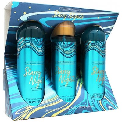 The Indulgent Bathing Co. Starry Nights sprchový gel 240 ml + pěna do koupele 240 ml + spánková mlha 200 ml dárková sada – Hledejceny.cz