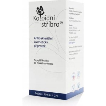 Koloidní stříbro koloidní stříbro Plastové lahve 40 ppm 500 ml