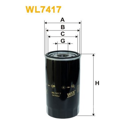WIX FILTERS Olejový filtr WL7417