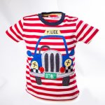 Tričko policie červené pruhy – Zboží Mobilmania