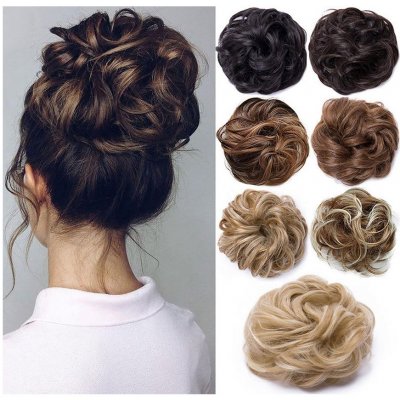 Příčesek do vlasů s gumičkou, tmavě černá – Zboží Dáma