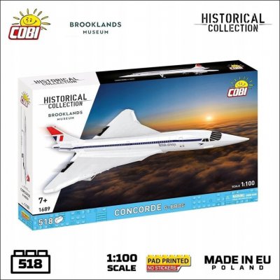 COBI 1689 Historical Collection Nadzvukové dopravní letadlo CONCORDE G-BBDG 1:100 – Hledejceny.cz