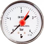 MALGORANI SITEM Manometr (tlakoměr) d63mm 0-4 BAR ZADNÍ vývod 1/4" - voda, vzduch M6304Z – Zboží Mobilmania