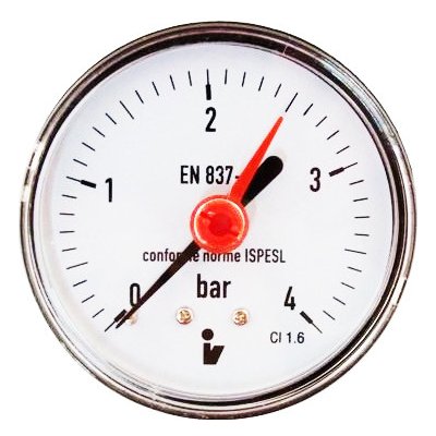 MALGORANI SITEM Manometr (tlakoměr) d63mm 0-4 BAR ZADNÍ vývod 1/4" - voda, vzduch M6304Z – Zboží Mobilmania