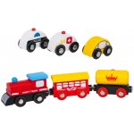 Classic World Dřevěná vláčkodráha s doplňky 75 dílků – Zboží Dáma