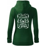 Blbý den na posedu dámská mikina trendy zipper s kapucí Lahvově zelená – Hledejceny.cz
