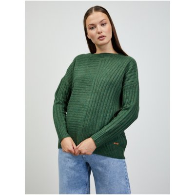 ZOOT dámský žebrovaný svetr s příměsí vlny lab Natacha Zelený