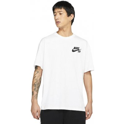 Nike SB LOGO white/black pánské triko s krátkým rukávem bílá