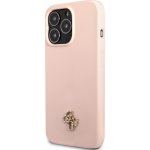 Pouzdro Guess 4G Silicone Metal Logo iPhone 13 Pro růžové – Zbozi.Blesk.cz