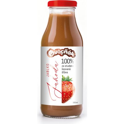 Ovocňák mošt ve skle jablko jahoda 750 ml – Zboží Dáma